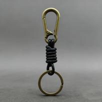 Drąsus Vintažinis Karabinas Odinis Rankinės Pakabukas: Punk Retro Alloy Odos Pintas Raktų Pakabukas antikvarinės bronzos spalvos