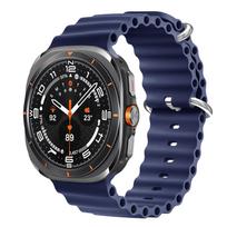 Ocean Band for Samsung Galaxy watch Ultra 2026 47mm Sport Silicone Wristband belt correa bracele Galaxy watch 7 8 Ultra Strap Galaxy watch Ultra mėlyna