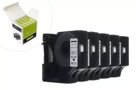 Ribbon JetWorld Replacement Dymo D1 Black on White 12mm x 7m (5 pcs..) LM100, LM100+, LM200, LM300, LM400, LM420P, LM350, LM350D, LM360D, LM450D, LM260P, LM120P, LM500TS, LM160, LM210D, LM280, LM150, LM220 (45013) (S0720530)