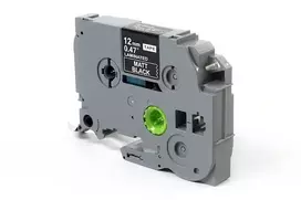 „Ribbon JetWorld“ balta juosta, skirta „Matowym Blackm“ pakeitimui, „Brother“ 12 mm x 8 m TZe-MQ335 (TZEMQ335, TZMQ335, TZ-MQ335, AZEMQ335, AZE-MQ335)