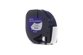 Ribbon JetWorld Replacement Dymo LetraTag Black on White, 12mm x 4m (59422, 91201, 91331, 91221) (S0721560, S0721610, S0721660)
