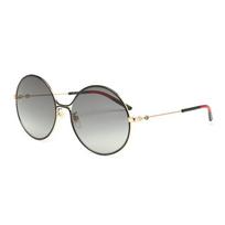 Gucci Metalinis Rėmelis Apvalūs Saulės Akiniai Moteriški Akiniai GG0395S-001 Dust Bag+Eyeglass Case (Random Color),58