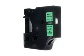 Ribbon JetWorld Replacement Dymo Rhino Black on Green 9mm x 5,5m Winylowa, Vinyl (18440)