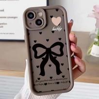 Dėklas Motorola Moto G24 G34 G14 G15 G30 G22 G05 G04 G04S E32 E13 E40 E14 E22 G9 G Play 2025 Meilės Širdelė Kaspinė Silikoninė Dangtelis Motorola G15