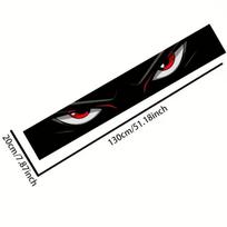 Universali automobilio priekinio stiklo lipdukas su velnio akių raštu, atsparus įbrėžimams dekoratyvinis lipdukas 130x20cm/51.18x7.87inch black