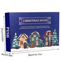 Sock Calendar Advent Kids 12 Days Countdown Calendar Christmas Advent Toddler Socks For Stocking Stuffer Winter Activities S mėlyna