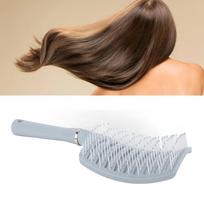 Professional Vented Paddle Hair Brush Anti-Hair Loss Scalp Massage Comb  For Women mėlyna