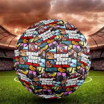 GTA Indoor Soccer Ball Size 5 Colorful All Ages Machine Stitched PVC Competition Ready Durable High-Bounce