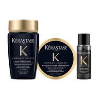 Kerastase Shampoo and conditioner travel size Three-piece set: Black Diamond Key Source Shampoo Sample 80ml + Black Diamond Key Source Hair Mask Sampl juoda