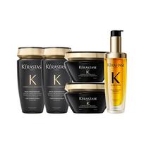 Kerastase Black Diamond Haiyuan Priežiūros Rinkinys Drėkinantis ir Valantis ++ penkių dalių rinkinys juoda