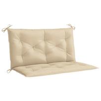Garden Bench Cushion Beige 100 x (50+50) x 7 cm Oxford Fabric