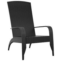 Adirondack Garden Chair Black Poly Rattan