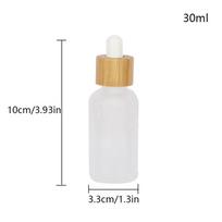 1Pc 5-100ml Frost Glass Dropper Bottle Empty Cosmetic Packaging Container Vials Essential Oil Bottles 30ml