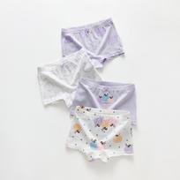 Autumn/Winter Sale: Girls' Pure Cotton Underwear - Class A, Medium/Large Boxer Briefs for Children, Baby Girls' Panties 120cm (Weight 35-45 kg) - 4-pack