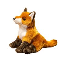 25cm Simulation New Sitting Fox Plush Toy Stuffed Plush Toy Figurine Cartoon Anime Cute Children's Birthday Gift Fun Doll 25CM