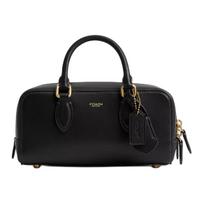 Coach Bowery 22 Removable Shoulder Strap Zipper Closure Glove Tanned Leather Shoulder Crossbody Handbag Small Women handbags Brass Black CY917-B4BK Basic Set (Bag+Dust Bag)