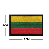 Lietuvos atspindintis lipdukas su velcro - Baltijos šalių nacionalinių vėliavų emblema lauko įrangai
