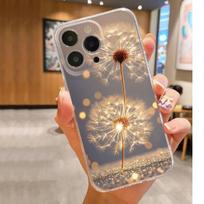 Dandelion Anti-Drop Transparent Case for iPhone 14/15/16/17 Pro Max Series Xiaomi Poco F3 skaidri