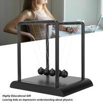 Steel Construction Physics Science Toy Black Swinging Pendulum Ball  Desk Decor