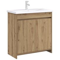 vidaXL Bathroom Vanity Unit Artisan Oak 78.5 x 37.5 x 81 cm Particleboard