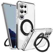 Applicable to Samsung S26 Ultra crystal shield color bar frame mobile phone case S26 rotating bracket magnetic mobile phone case samsung s26 ultra juoda