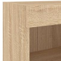 vidaXL 5 Piece Living Room Wall Unit with LED Lighting Sonoma Oak Wood Based Material