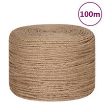 vidaXL Jute Rope 100 m Length 6 mm Thickness
