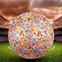 Karol G Indoor Soccer Ball Size 5 Colorful All Ages Machine Stitched PVC Competition Ready Durable High-Bounce