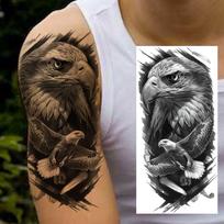 1 lapas vandeniui atsparūs liūto Jėzaus laikini tatuiruotės vyrams moterims suaugusiems ilgai išliekančios realistiškos erelio vilko laikinos netikros tatuiruotės lipdukai China Mainland