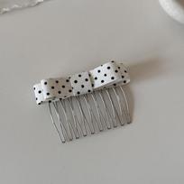 Polka Dot Bow Hair Comb 1 Pcs Non Slip Durable Metal Teeth Cute Hair Accessory for Girls Birthday Gift B