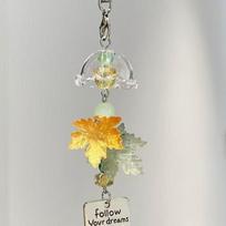 Wind Chime Creative Jellyfish Ginkgo Flower Clear Hanging Charm for Holiday Gift Courtyard Patio Decor F