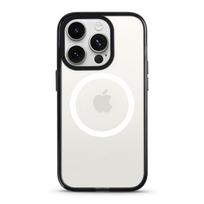 High Protection Black Bumper TPE Phone Case Strong Magnetic Mobile Phone Cover for iPhone 16 15 14 Pro Max Clear Case Opp Bag&For iPhone 16 gryna