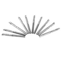 10 vnt. 3,175*15 MM vienos briaunos volframo karbido frezos CNC antgaliai medienos, akrilo pjovimui
