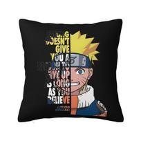 Custom Nordic Narutos Uzumaki Akatsuki Cushion Cover for Sofa Velvet Anime Cartoon Pillow Case 30cmx30cm