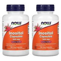 NOW Foods Inositol 500mg Veggie Capsules, 100 Count (2-Pack) 100 pcs - 2 ea