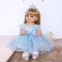 KEIUMI Reborn Doll Girl 55 cm Bathe Silicone Vinyl Newborn Baby Dolls Early Educational Toy Children Birthday Gift 55 cm