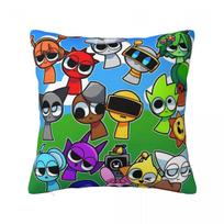 S-Sprunki Game Pillow Cover New Vintage Pillow Case For Sofa Bedroom Home Decor Cushion Cover Soft Graphic Pillowcases Peach skin 18*18(CM)-1Pcs