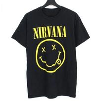 Nirvana Smiley Face T-shirt T-shirt  Nirvana Band Tee Vintage T-shirt Cotton XXXL