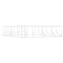 Outdoor Dog Kennel Silver 8x12x2 m Galvanized Steel