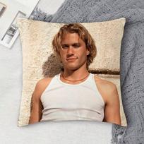 H-Heath Ledger Double-Sided Printed Square Decorative Cushion Cover For Sofa Living Room Home Decor Peach skin 18*18(CM)-1Pcs