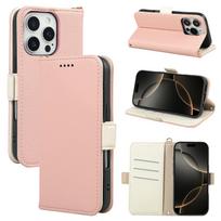 Luxury Flip Leather Phone Case for iPhone 15 Pro Max 17 Air 16 Plus 14 13 Mini 12 11 S24 Card Holder Wallet Mobile Cover Bag Opp Bag&For iPhone 11 Pro rožinė
