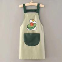 Oil-proof Waterproof Cartoon Apron Apron Waist Wipe Hand Sleeveless Aprons Household Cooking Tools Kitchen Cooking Accessories OneSize gray