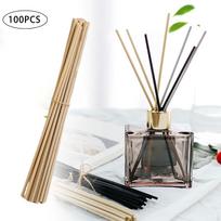 100 Count Aroma Diffuser Fiber Sticks 0.1x9.8inch Accessory for Scent Projects Wood Color