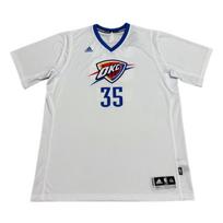 Adidas X NBA Oklahoma City Thunder Durant SW 35 Gerbėjų Edition V formos iškirptė Patogus trumpomis rankovėmis Krepšinio marškinėliai Unisex marškinėliai Baltas 7470A-3KN-K91104 XL