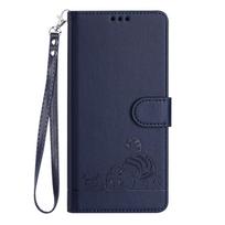Piniginė su kortelių skyriumi, atlenkiamu stovu, magnetinis odinis dėklas Motorola Moto G15 Power G05 G75 G55 G35 G85 G45 G34 G04 G04S 5G Motorola Moto G15 mėlyna