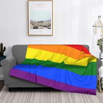 Gėjų Pasididžiavimo Vaivorykštės Vėliavos Antklodė Super Minkštas Vilnos Sofa Mesti Antklodė Lovai, Sofai, Lauko Pledai Lovatiesė Antklodė 30x40in