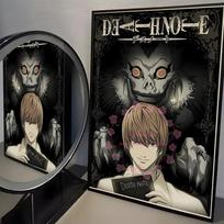 Anime D-Death Note Painting Calligraphy High-Quality Cotton Canvas Poster Wall Art For Living Room Modern Coffee House Decoration A4 21X30cm  No Frame