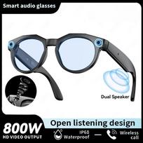 New 4K HD Upgrade Smart Glasses with Camera Video Recording AI Photo Recognition Bluetooth Call Translation 3D Music Playback Voice Sunglasses Unisex A