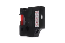 Ribbon JetWorld Replacement Dymo D1 Red on Clear 6mm x 7m  LM100, LM100+, LM200, LM300, LM400, LM420P, LM350, LM350D, LM360D, LM450D, LM260P, LM120P, LM500TS, LM160, LM210D, LM280, LM150, LM220 (43612)