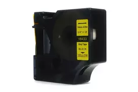 Ribbon JetWorld Replacement Dymo Rhino Black on Yellow 19mm x 5,5m Winylowa, Vinyl (18433) (S0718470)